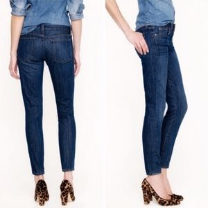 J. Crew women's toothpick ankle jeans slight whiskering Size 29